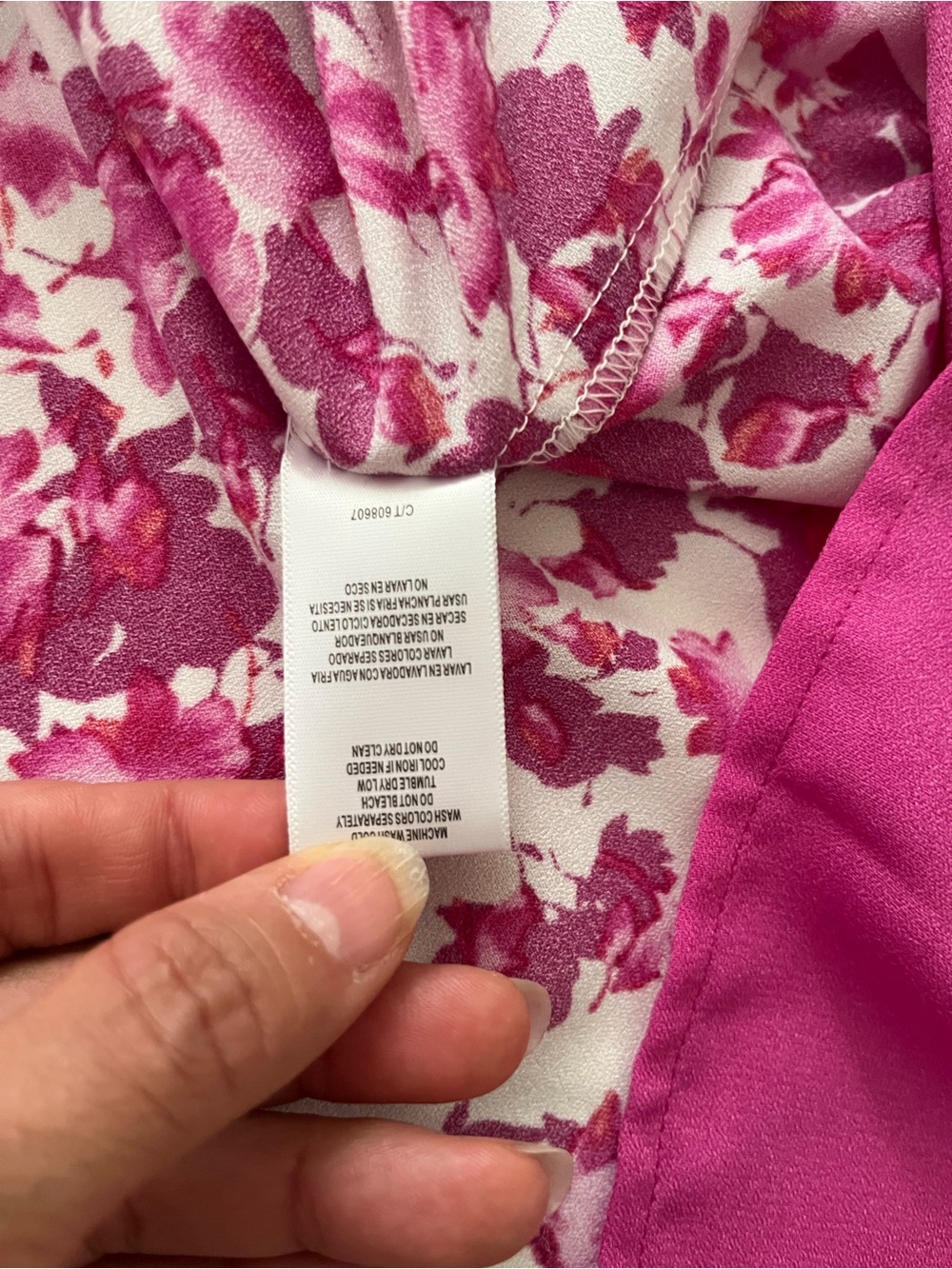 Melonie Halter Floral Maxi Dress in Fuchsia Pink - Picture 2 of 8